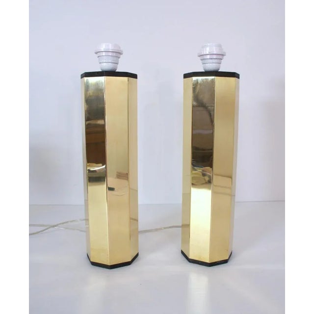 Swedish Hexagonal Brass Table Lamps by Hans Agne Jakobsson for Hans Agne Jakobsson Ab, 1960s, Set of 2 For Sale - Image 9 of 13