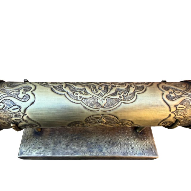 Not Yet Made - Made To Order Hand Forged Brass Scroll Holder For Sale - Image 5 of 13