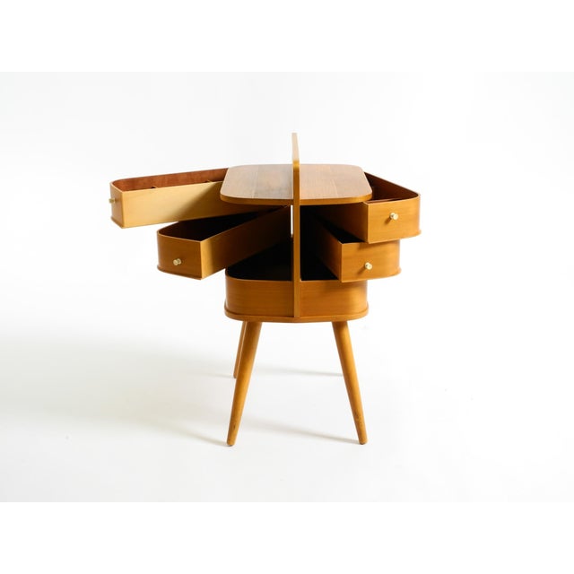 Mid-Century Modern Teak Sewing Box with Hinged Compartments, 1950s For Sale - Image 13 of 18