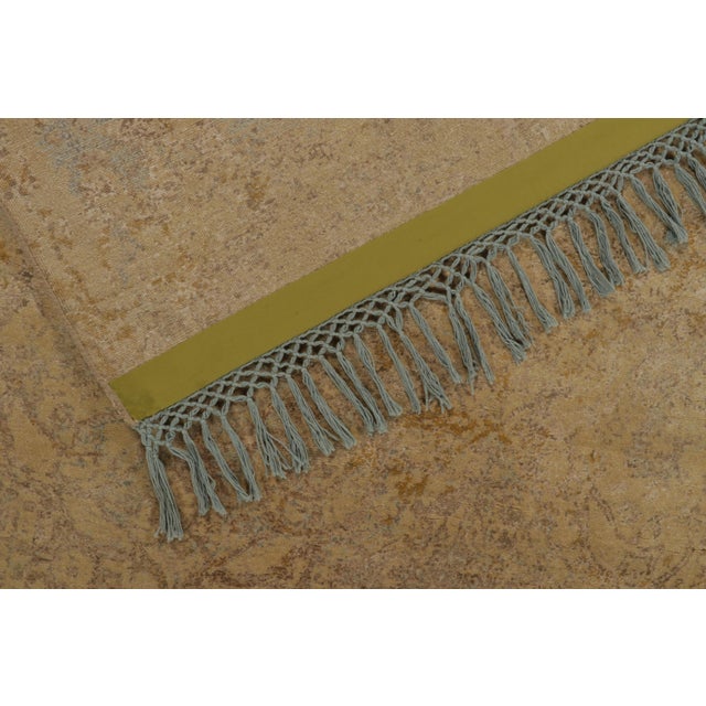 Blue Rug & Kilim’s Farahan Style Transitional Rug in Gold and Blue All Over Pattern For Sale - Image 8 of 8