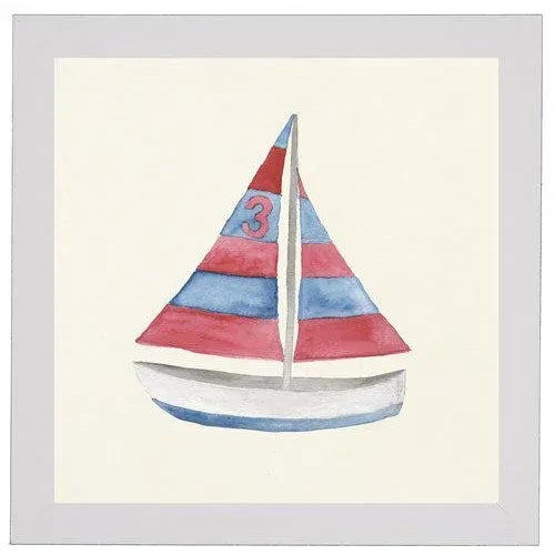 Nautical Contemporary Sailboat No. 3 Print For Sale - Image 3 of 3