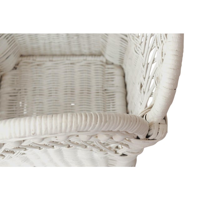 Early 20th Century White Wicker Planter For Sale - Image 5 of 6