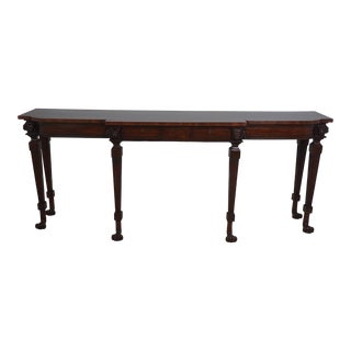 Regency Style Mahogany Sideboard Huntboard W. Paw Feet For Sale