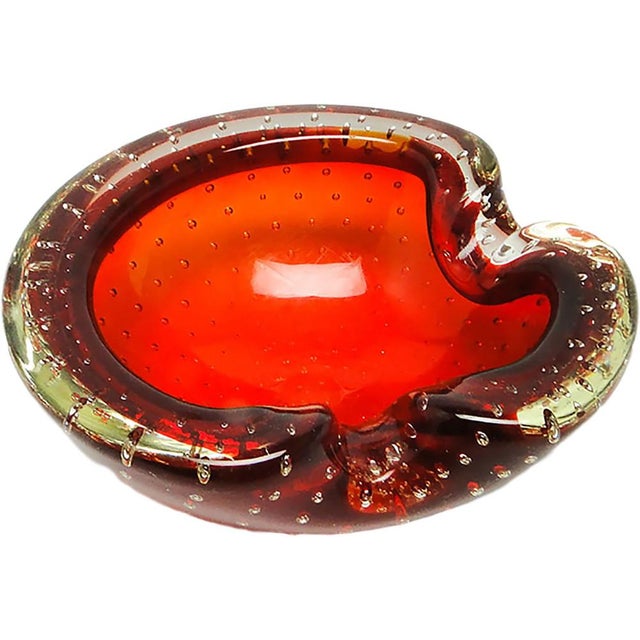Sommerso Murano Glass Bowl by G. Ferro, Italy, 1950s For Sale - Image 6 of 9