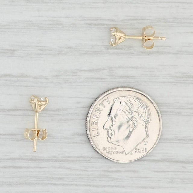 New 0.42ctw Diamond Martini Stud Earrings 14k White Gold Round Solitaire Studs - 2 Pieces For Sale In Greensboro - Image 6 of 6