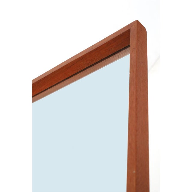 Mid-Century Modern Danish Teak Mirror, 1960s For Sale - Image 4 of 9
