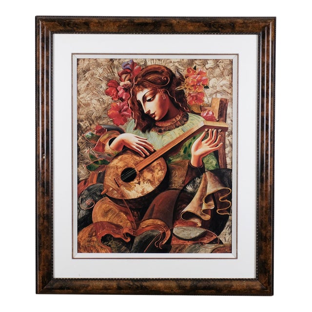 1990s Oleg Zhivetin Untitled Work Artist Hand Signed and Numbered Limited Edition Printers Proof 5/10 Framed, Matted & Fileted Serigraph For Sale