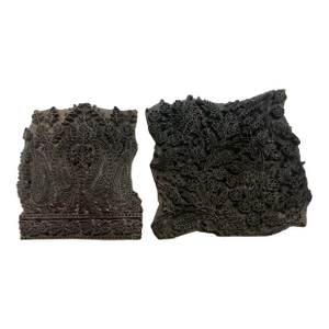 Pair of Late 19th / Early 20th Century Antique Indian Wooden Block Stamps