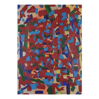 Nejad Devrim, Abstract Composition, 1970s, Oil Painting For Sale