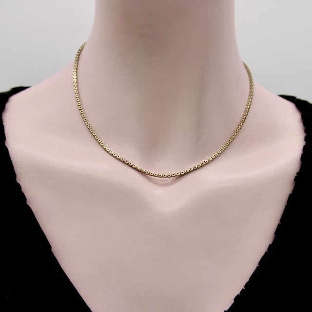 Metal Mid 19th Century 10k Gold Early Victorian Star Link Chain 16.5” For Sale - Image 7 of 9