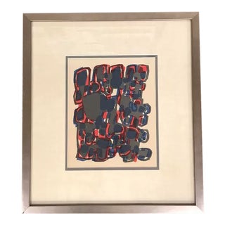 Vintage Mid-Century Raoul Ubac Abstract Screen Print For Sale