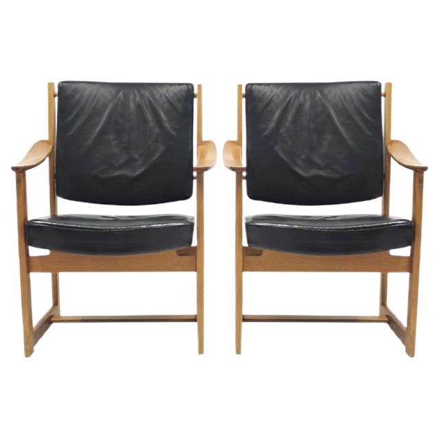 Set of Armchairs by Sven Kai Larsen for Nordiska Kompaniet, 1960s For Sale