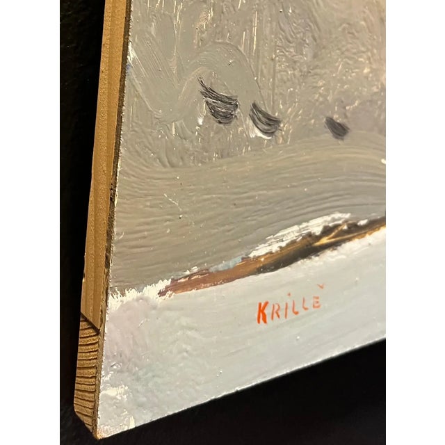 Jean Krille, Landscape 126, Oil on Masonite For Sale - Image 4 of 11