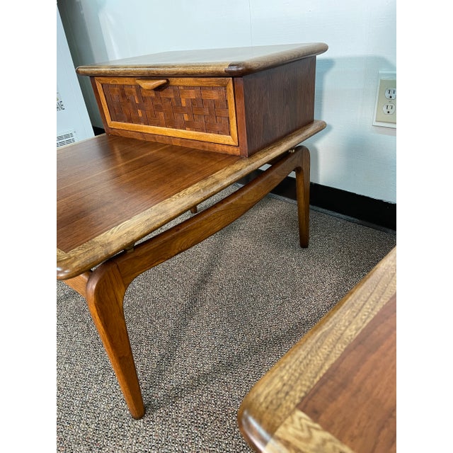 Mid 20th Century Lane Furniture Pair of Two Tier Perception End Tables