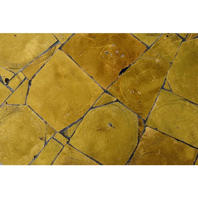 Vintage 18k Leaf Gold Mosaic Coffee Table, 1960s For Sale - Image 11 of 13