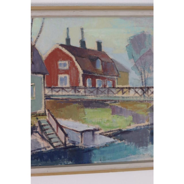 G. Höglund, Harbour Scene, 1960s, Oil on Canvas, Framed For Sale - Image 10 of 12