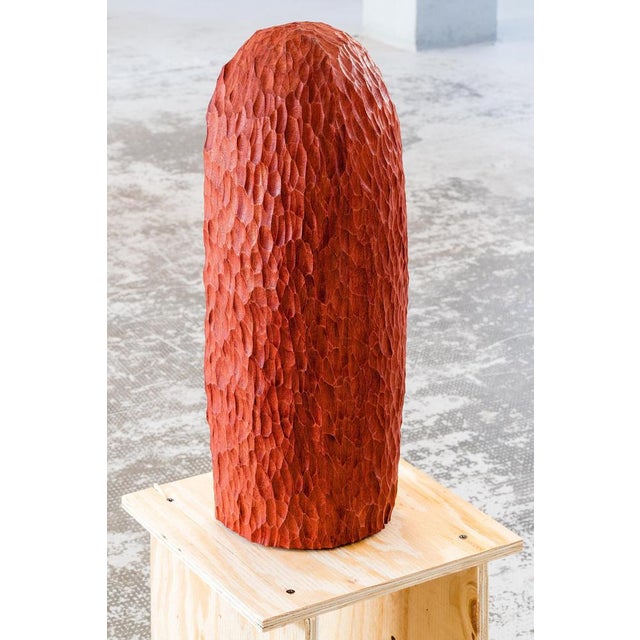 Volume 02 lamp in red mahogany stained solid abachi wood by tellurico limited edition of 15 pieces + 1 a.p. Signed and...