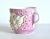 Metal Antique German Porcelain Pink & Gilt Mustache Mug For Sale - Image 7 of 12