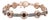 Le Vian 4.07ctw Champagne Diamond Quartz Links Bracelet 14k Rose Gold 6.75" 8mm For Sale