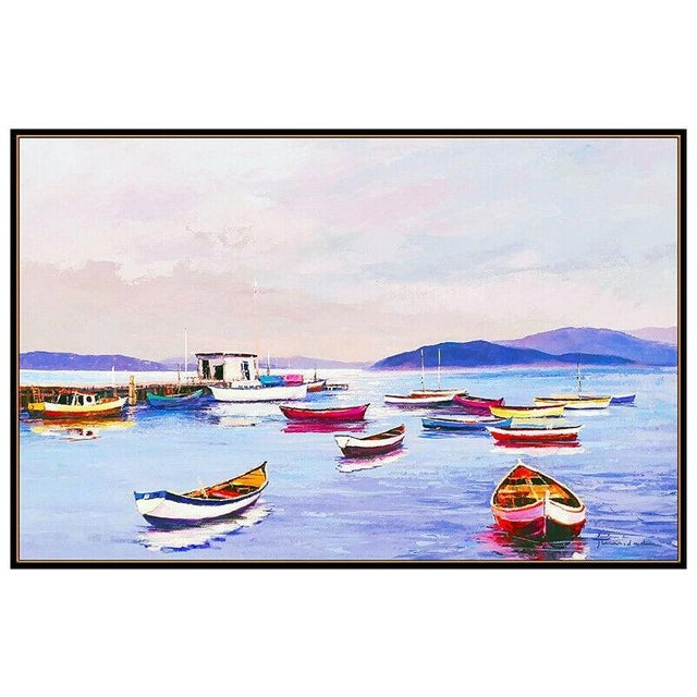 Contemporary Late 20th Century Boats of the South Sea, Jose Trinidad For Sale - Image 3 of 3