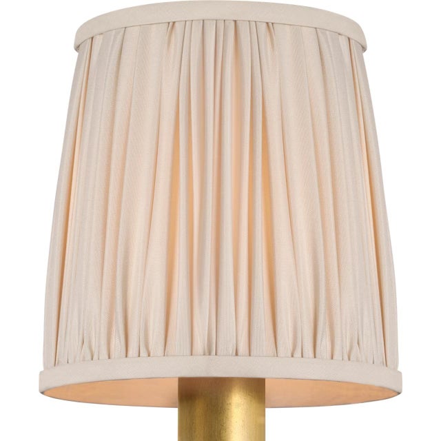 Traditional Visual Comfort Signature 5" Pleated Champagne Silk Shade For Sale - Image 3 of 3