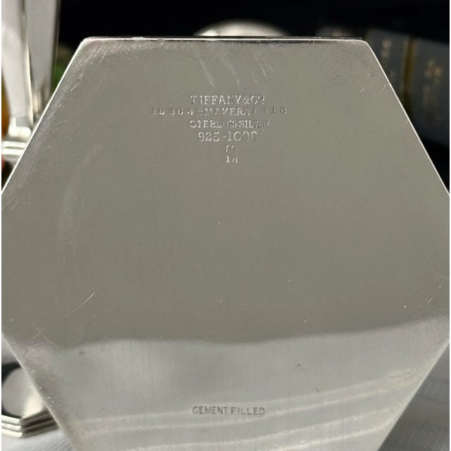 Tiffany and Co. Vintage Tiffany & Co Sterling Silver Candle Sticks 1940's Monogramed -a Pair For Sale - Image 4 of 11