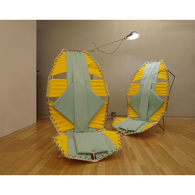 Italian 1990s Pair Patio Chaise Lounges For Sale - Image 3 of 13