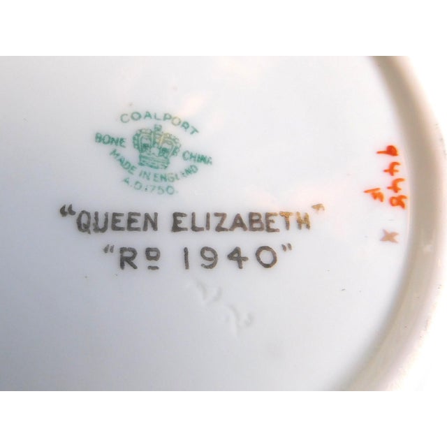 Ceramic 1960s Coalport Saucers in Queen Elizabeth Pattern- Set of 7 For Sale - Image 7 of 7