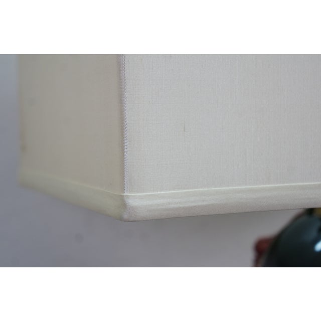 Mid 20th Century French Maison Le Dauphin Porcelain & Brass Monolith Table Lamp 35" For Sale - Image 14 of 14