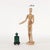 Malachite sculpture depicting a figure. Wooden base. This piece is attributed to the mentioned designer/maker. It has no...