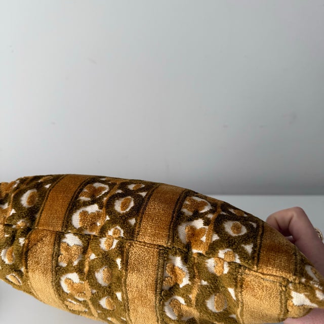 1970s 1970s Velvet Chenille Pillow For Sale - Image 5 of 6