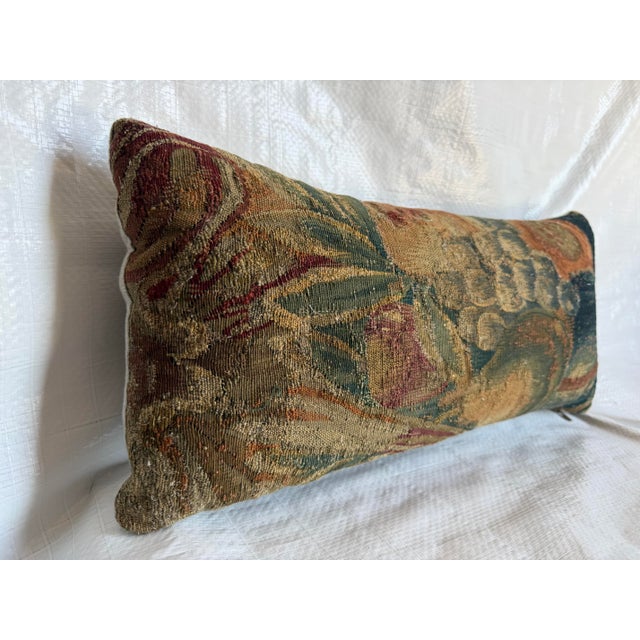 17th Century Flemish Fruit and Botanical Pillow For Sale - Image 4 of 7