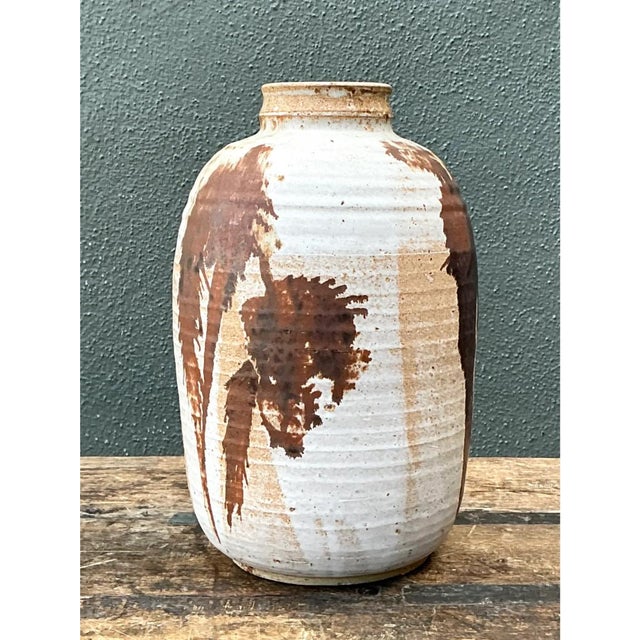 Vintage Abstract Stoneware Vase For Sale - Image 12 of 12