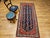 Vintage Persian Malayer Runner Rug, Hand-Knotted Wool, Geometric Pattern, 4x9, Navy & Red For Sale - Image 4 of 12