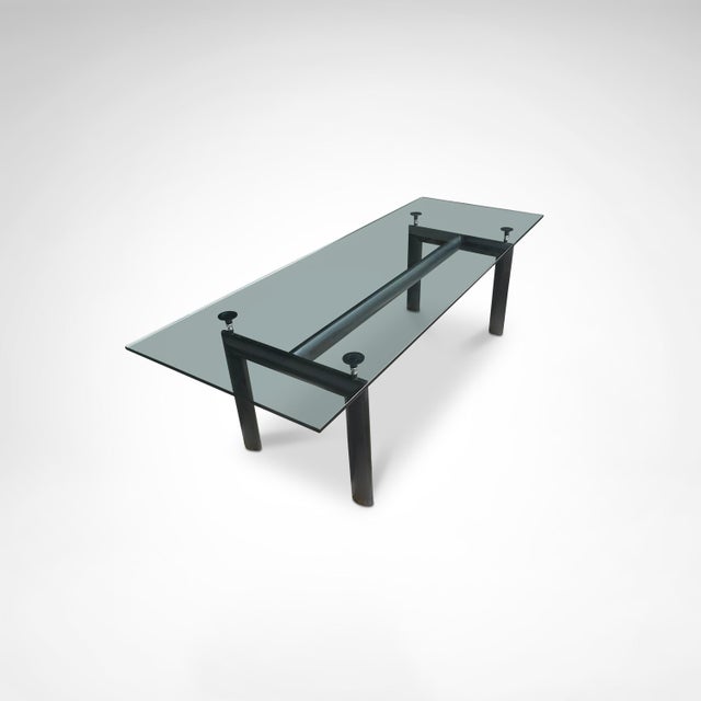 LC6 Glass and Metal Dining Table by Le Corbusier for Cassina, 1990s For Sale - Image 11 of 12