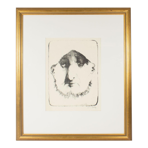 1966 Limited Edition Stone Lithograph Portrait by James L. Bruch