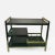 Incredible Italian Modernistic Brass Bar Cart With Smoke Glass Shelves For Sale - Image 12 of 12