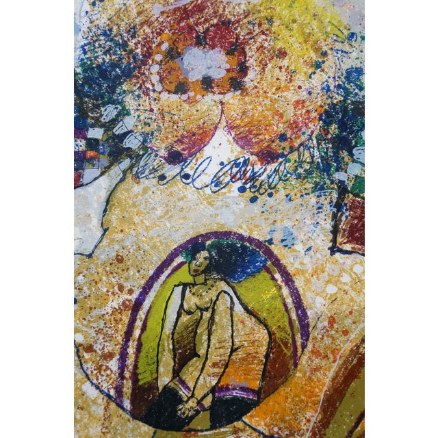 1983 Theo Tobiasse Immense Femme Heart of Men Abstract Hc Lithograph 50" For Sale - Image 10 of 14