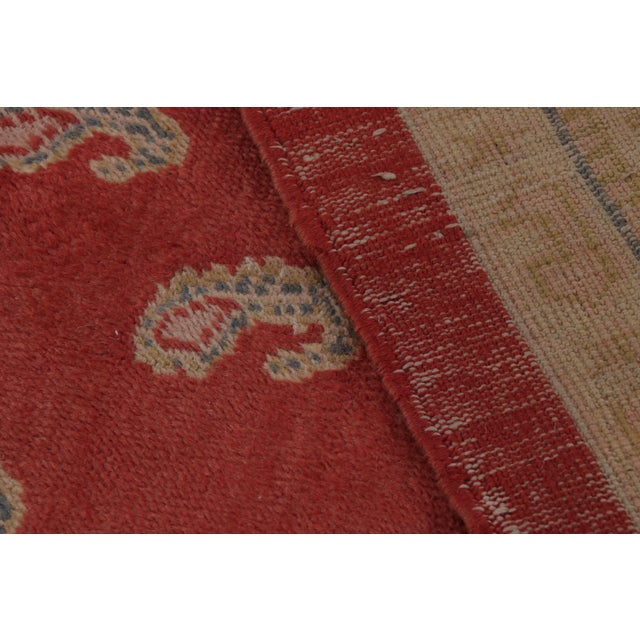 Antique Oushak Rug in Red With Paisley Patterns, From Rug & Kilim For Sale - Image 10 of 10