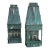 Pair of Monumental Art Deco Style Verdigris Copper & Brass Wall Lanterns For Sale