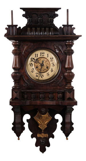 Vintage Junghans Wall Clock in Walnut, 1920s