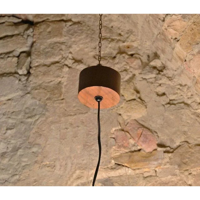 Rosewood &amp; Acrylic Glass Chandelier from Stilux Milano, 1960s For Sale - Image 9 of 10