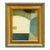 Contemporary Abstract Color-Block Oil Painting in Vintage Frame For Sale