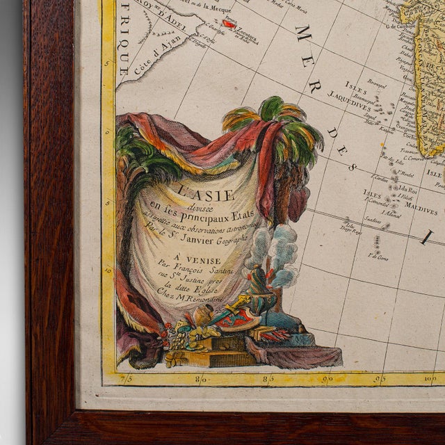 Early 19th Century Antique Map of Asia, French, Framed, Atlas, Continental Cartography, Georgian For Sale - Image 5 of 12
