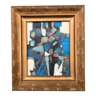 Contemporary Original Stephen Heigh Abstract Painting “Journey” Vintage Frame For Sale