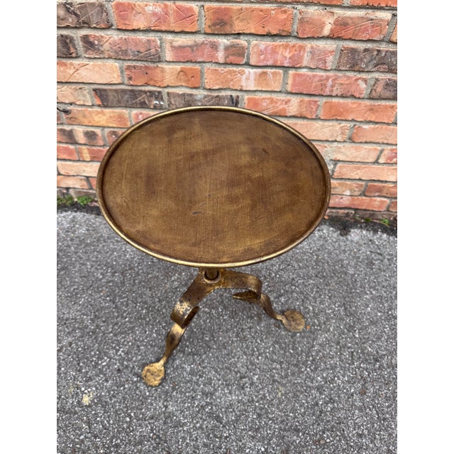 Copper Vintage Spanish Drink Table For Sale - Image 8 of 9