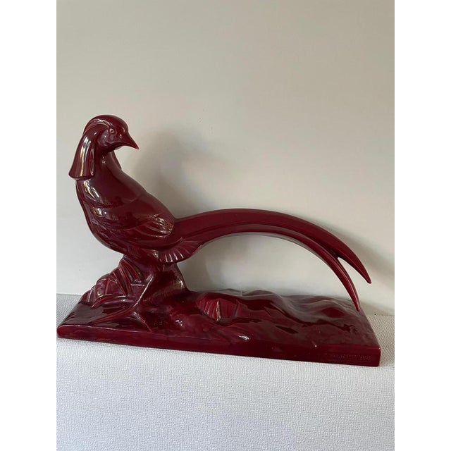 Vintage Art Deco Ceramic Pheasant from Saint Clement, 1930s For Sale - Image 9 of 15