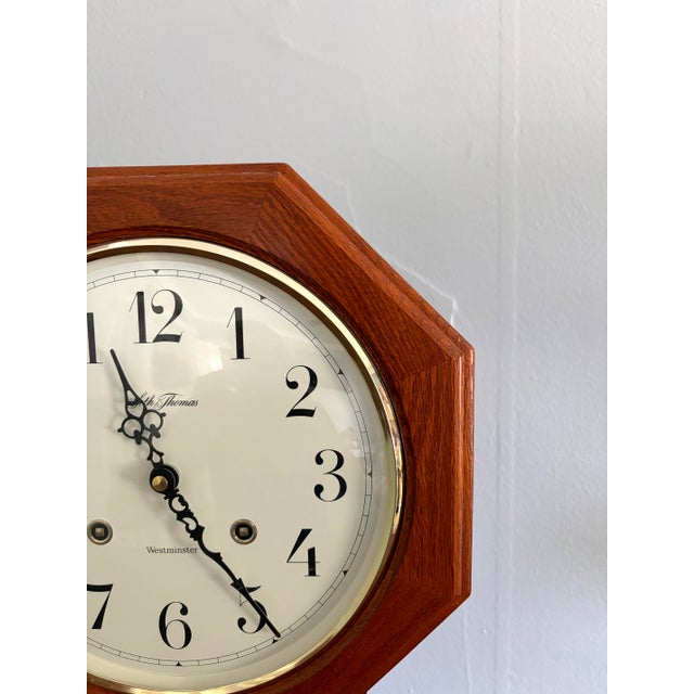 American Vintage Seth Thomas Regulator Wall Clock | Westminster Chime For Sale - Image 3 of 8