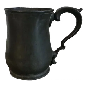 18th/19th Century English George III Pewter Tankard Mug Quart Measure