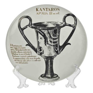 Kantaros Apulia Plate by Piero Fornasetti for Martini and Rossi, 1960s For Sale